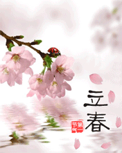 节日祝福彩信立春彩信立春桃花飞
